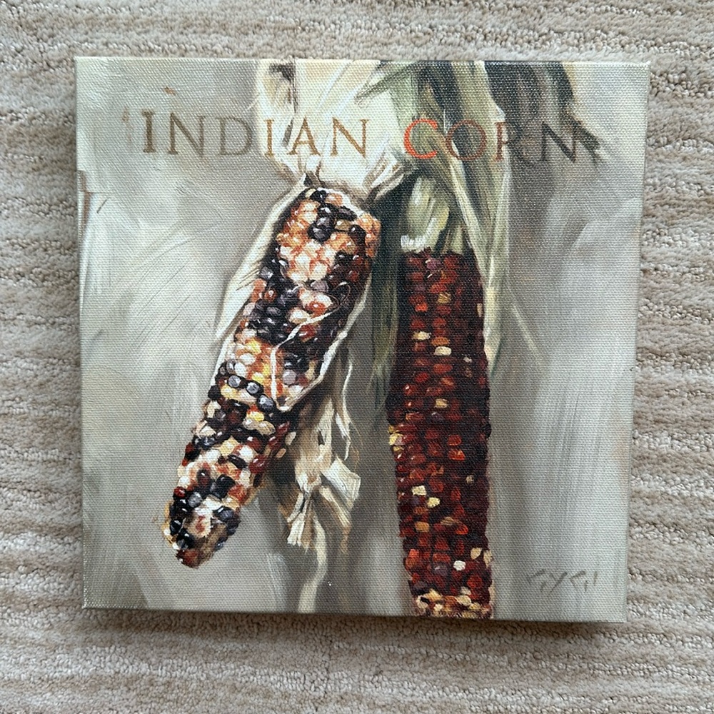 Darren Gygi Indian Corn Giclee Wall Art Canvas Museum Quality Gallery Wrapped 9”
